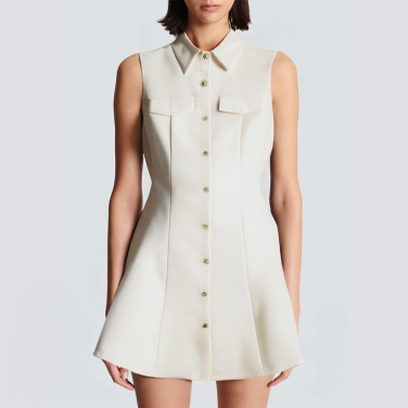 Round neck sleeveless elegant short dress