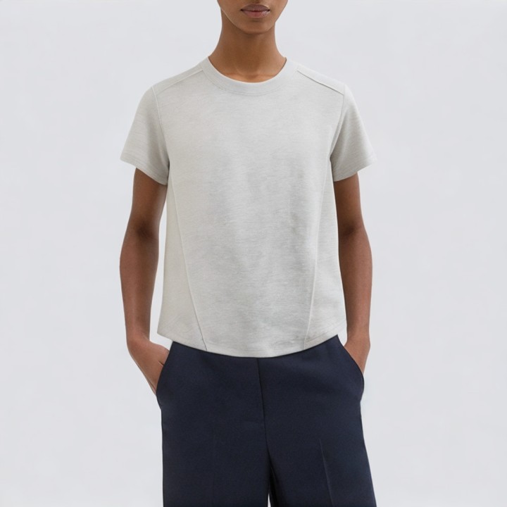High-quality cotton blank round neck short sleeve