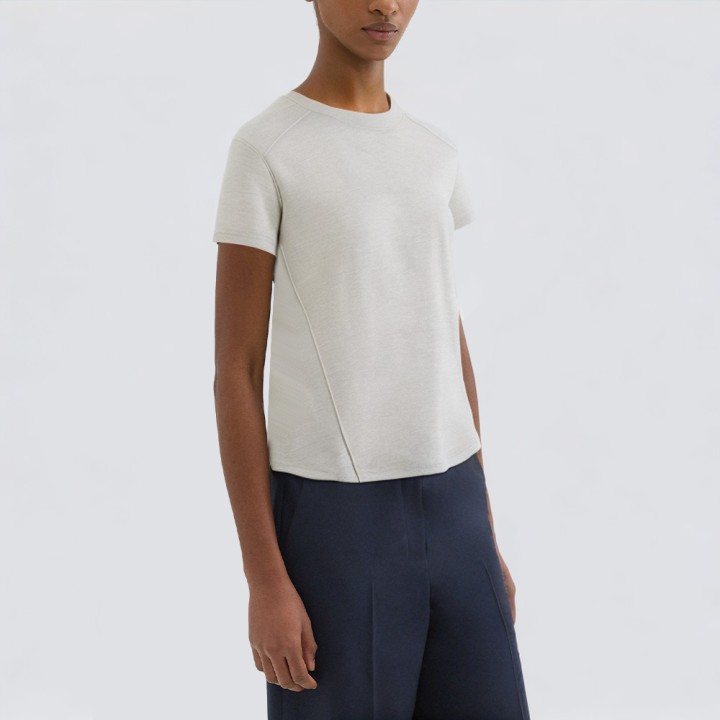 High-quality cotton blank round neck short sleeve