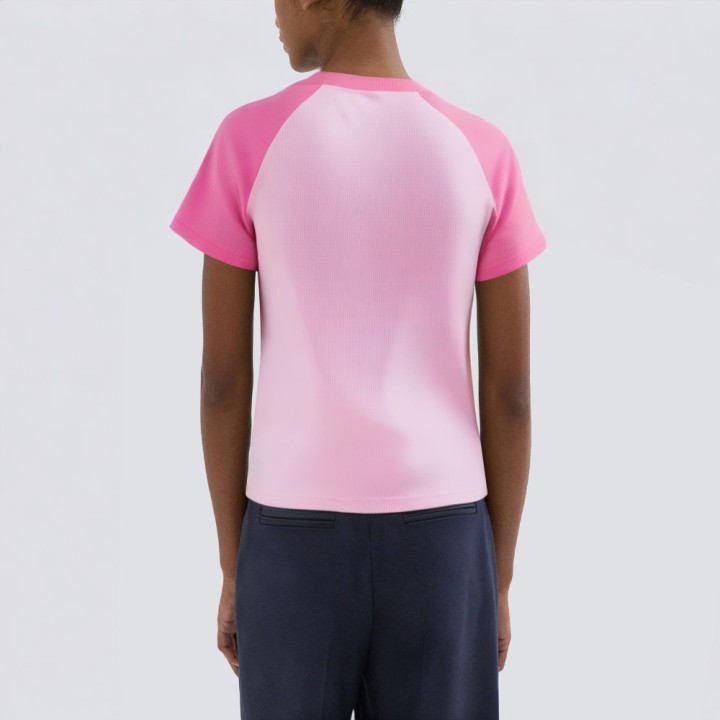 Round neck solid color casual T-shirt