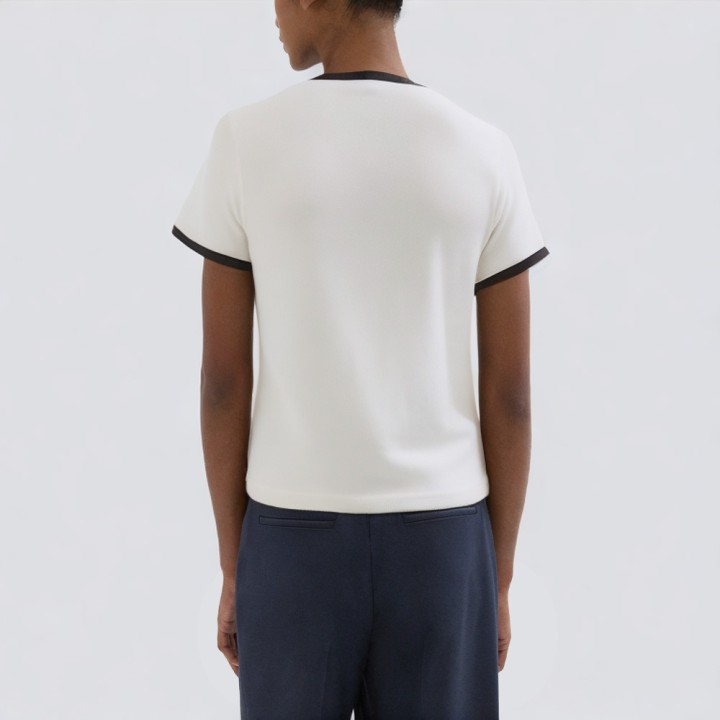 Round neck short-sleeved solid color T-shirt