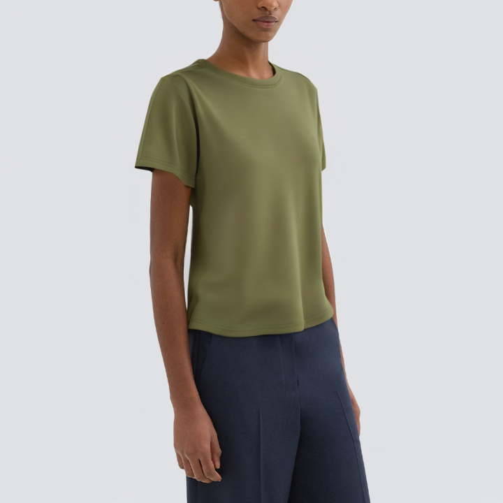 Casual round neck half sleeve women's T-shirt