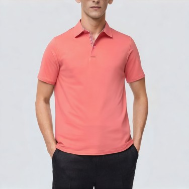 Lapel solid color casual Polo shirt