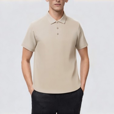 Breathable and comfortable microfiber polo shirt