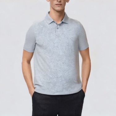 Street wear blank quick-wash men's polo shirt
