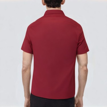 Short-sleeved stretch golf polo shirt