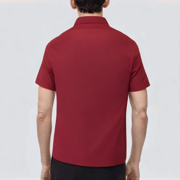 Short-sleeved stretch golf polo shirt