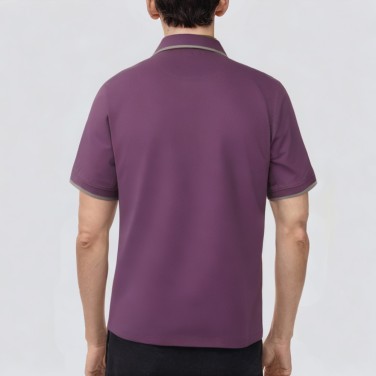 Plain blank polyester washed polo shirt