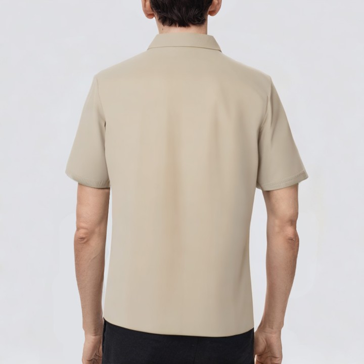 Breathable and comfortable microfiber polo shirt