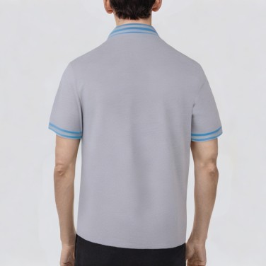 New washed retro men's polo shirt