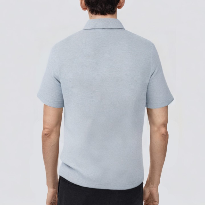 Street wear blank quick-wash men's polo shirt
