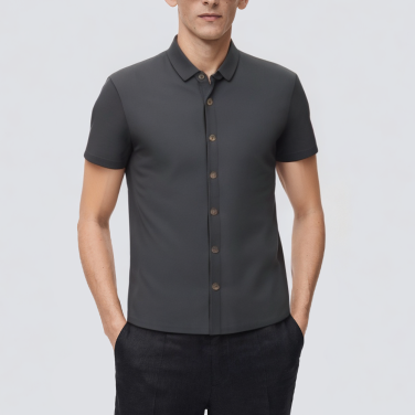 High quality black short sleeve men's polo shirt