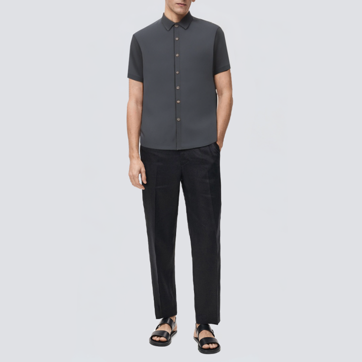 High quality black short sleeve men's polo shirt