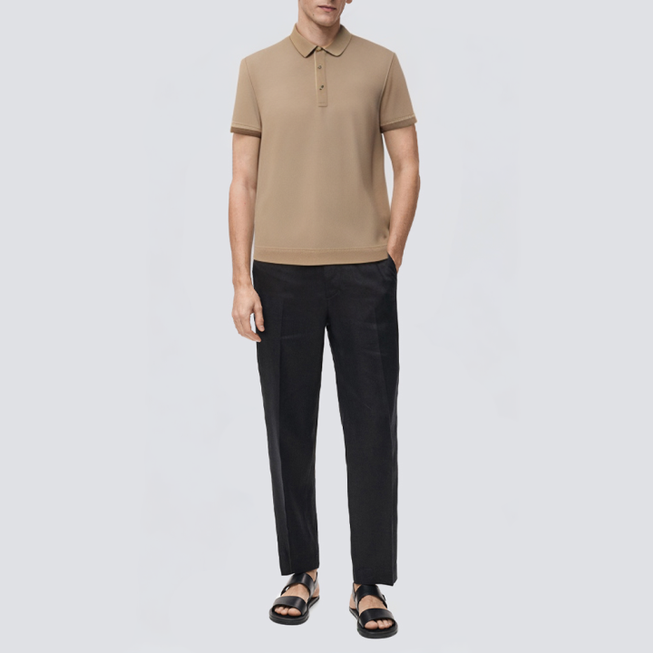 High quality slim fit short sleeve men's polo shirt