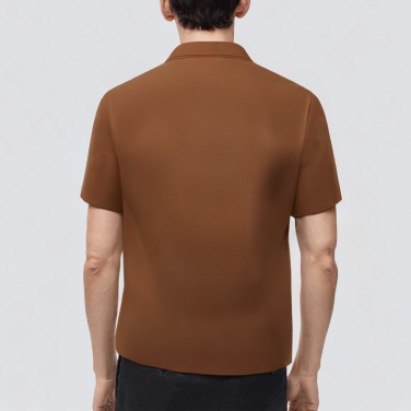 High quality knitted short sleeve men's polo shirt