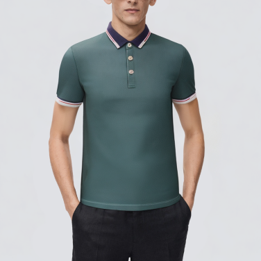 Breathable and comfortable slim fit men's polo shirt