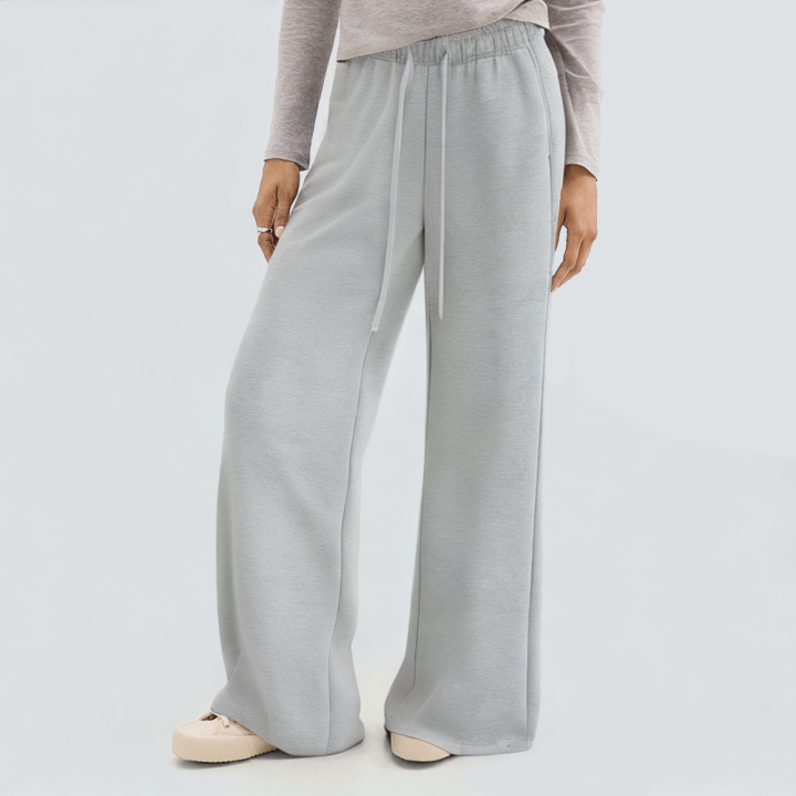 Casual gray drawstring women's sports pants