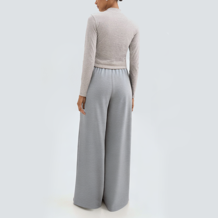 Gray casual loose women's sports trousers