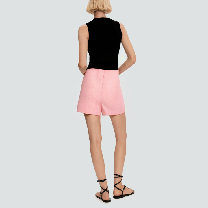 Pink tassel button fashion women's shorts